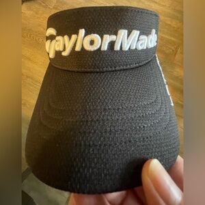 TaylorMade Black Visor with White Embroidered Logo